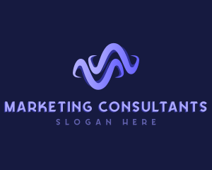 Creative Marketing Wave logo design