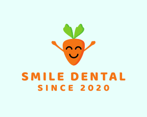 Smiling Carrot Vegetable logo design