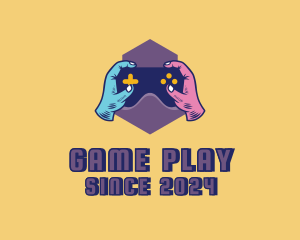 Colorful Gamer Hands  logo