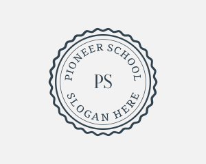 School Academy School Stamp logo