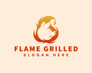 Pork Fire Grill logo design