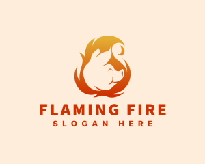 Pork Fire Grill logo design