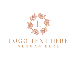 Wedding Flower Wreath Florist  Logo