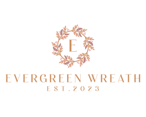 Wedding Flower Wreath Florist  logo design