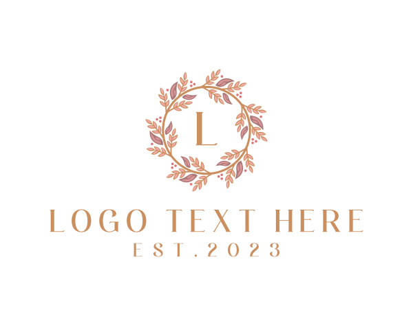 Wedding Flower Wreath Florist  logo