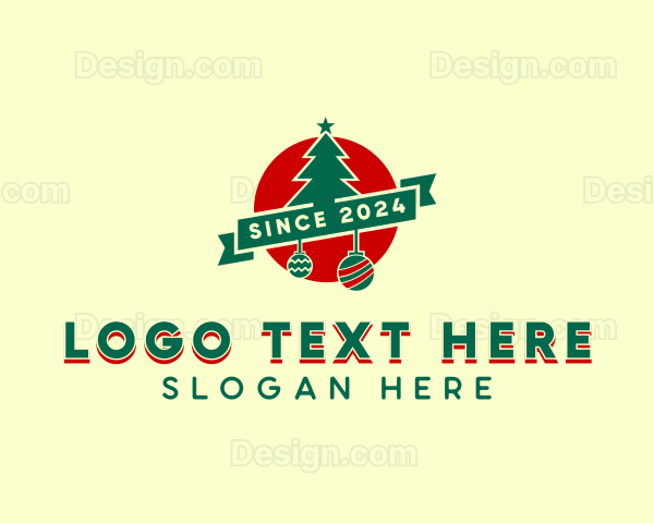 Christmas Tree Banner Logo