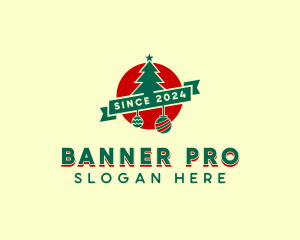 Christmas Tree Banner logo design