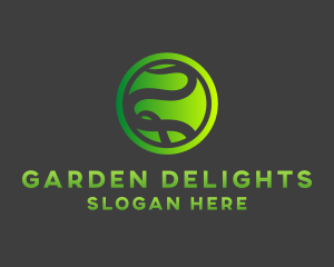 Gradient Vine Plant logo design