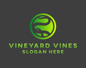 Gradient Vine Plant logo design