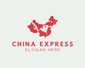 China Bamboo Panda Map logo design