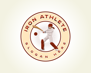 Female Cricket Athlete logo design