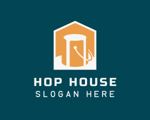 House Paint Bucket logo design