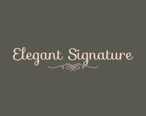 Elegant Calligraphy Ornament logo design