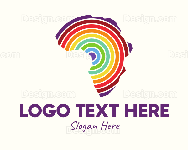 Colorful African Map Logo