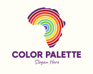 Colorful African Map logo design