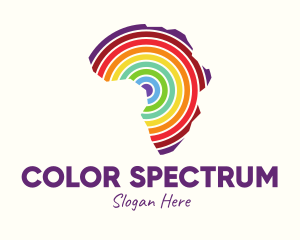 Colorful African Map logo design