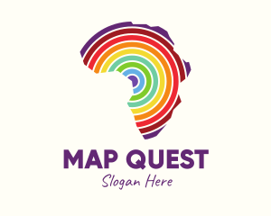 Colorful African Map logo design