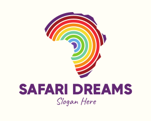 Colorful African Map logo