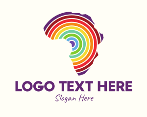 Color - Colorful African Map logo design