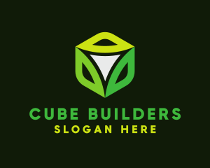 Flower Tech Cube logo design