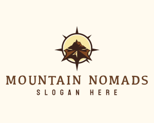 Travel Mountain Compass logo design