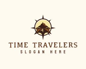 Travel Mountain Compass logo design