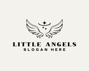 Divine Angel Wings logo design