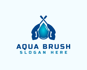 Pressure Wash Droplet logo design