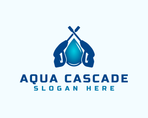 Pressure Wash Droplet logo design