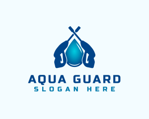 Pressure Wash Droplet logo design