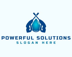 Pressure Wash Droplet logo design