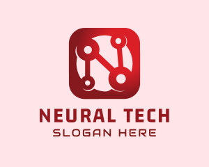 Tech Network Letter N logo design