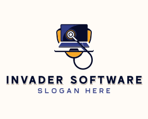 Laptop Computer Software logo design