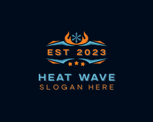 Hvac Heating Cooling logo design