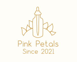 Flower Petal Dropper Bottle logo design