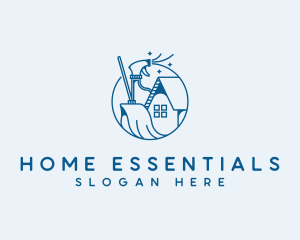 Home Sanitation Housekeeping logo design