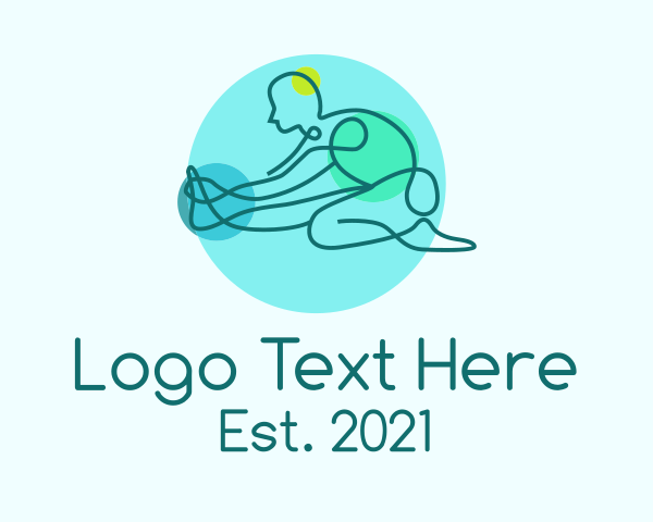 Outline Yoga Stretch  logo