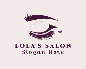 Heart Eyelash Salon  logo design