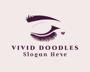 Heart Eyelash Salon  logo design