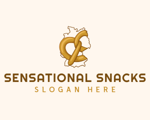 Germany Pretzel Snack logo design