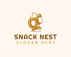 Germany Pretzel Snack logo design