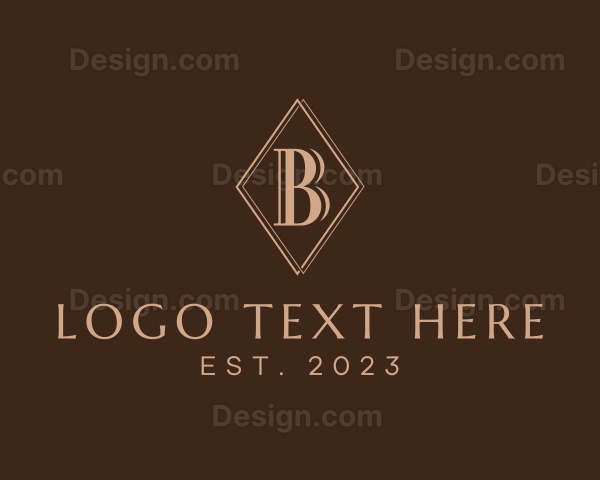 Elegant Diamond Letter B Logo