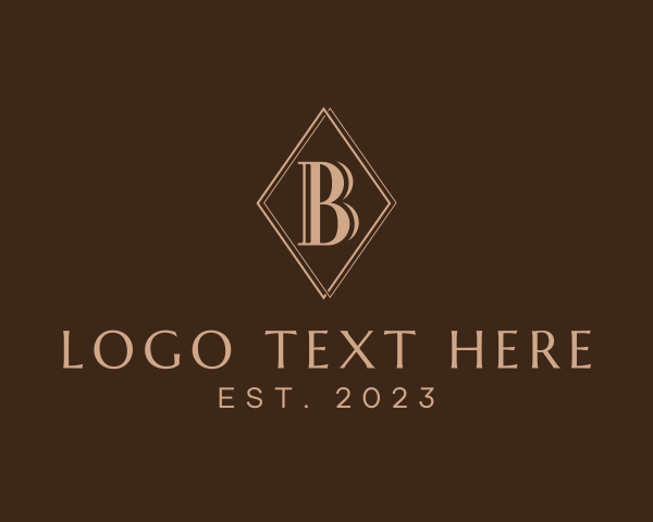 Elegant Diamond Letter B logo