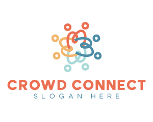 Multicolor People Crowd logo
