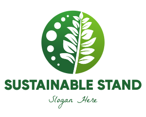 Leaf Plant Sustainability logo design