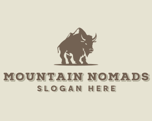 Wild Mountain Buffalo  logo design