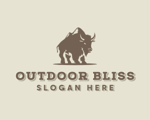 Wild Mountain Buffalo  logo design