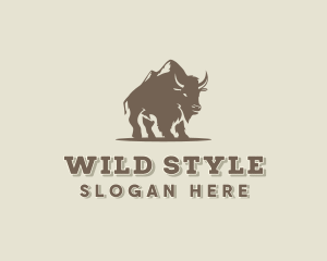 Wild Mountain Buffalo  logo design