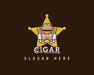 Cowboy Sheriff Vapor logo design