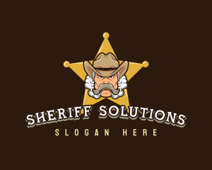 Cowboy Sheriff Vapor logo design